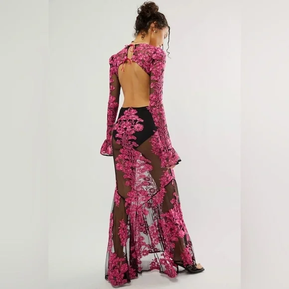 NWT For Love & Lemons Temecula Cut Out Maxi Dress